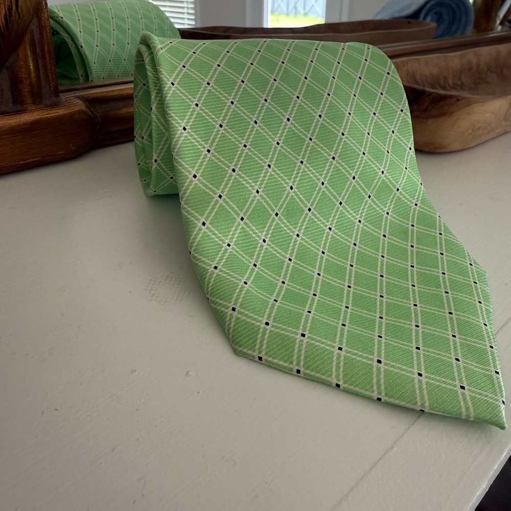 Meeting Street Green Checkered Men's Tie
